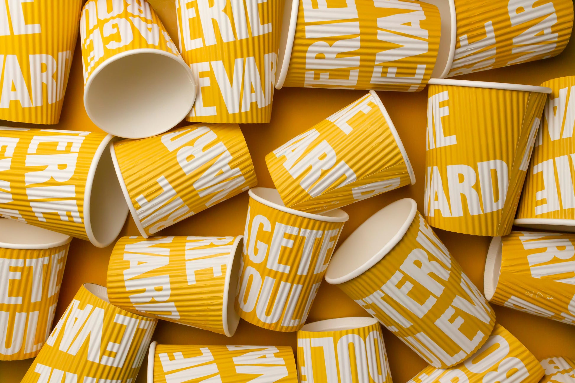 DEPON Paper Cups Bold Yellow Cups
